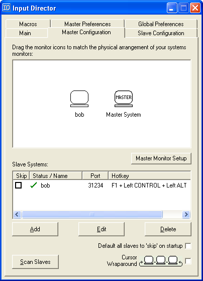 Input Director kontrollera flera datorer
