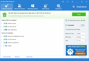 Wisediskcleaner Rensah Rddisken - Gratis Windows-program Tar Bort Onödiga Filer Från Hårddisken